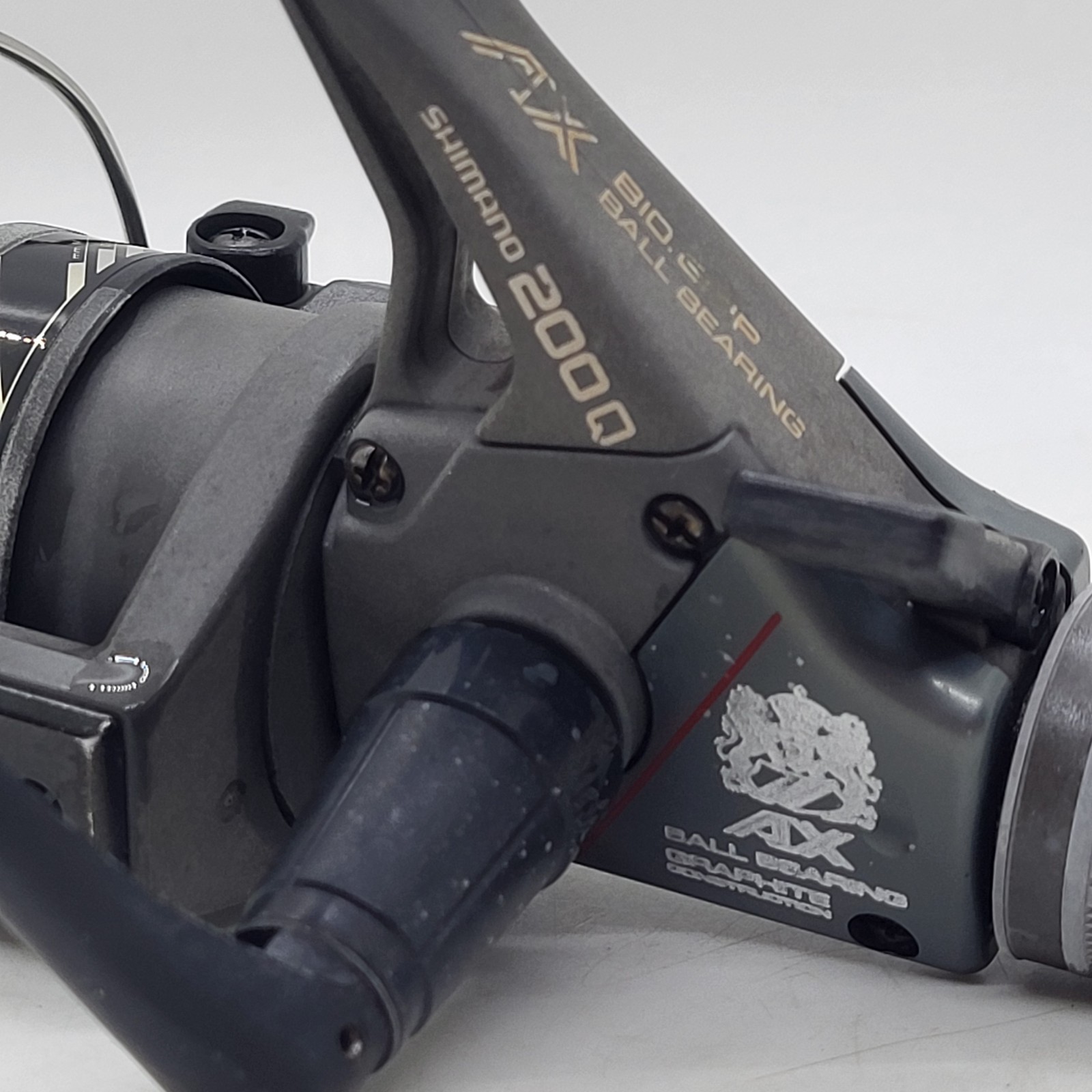 Shimano AX 200Q Graphite Spinning Reel Rear Drag Bio Grip Ball Bearing, VG+ Cond