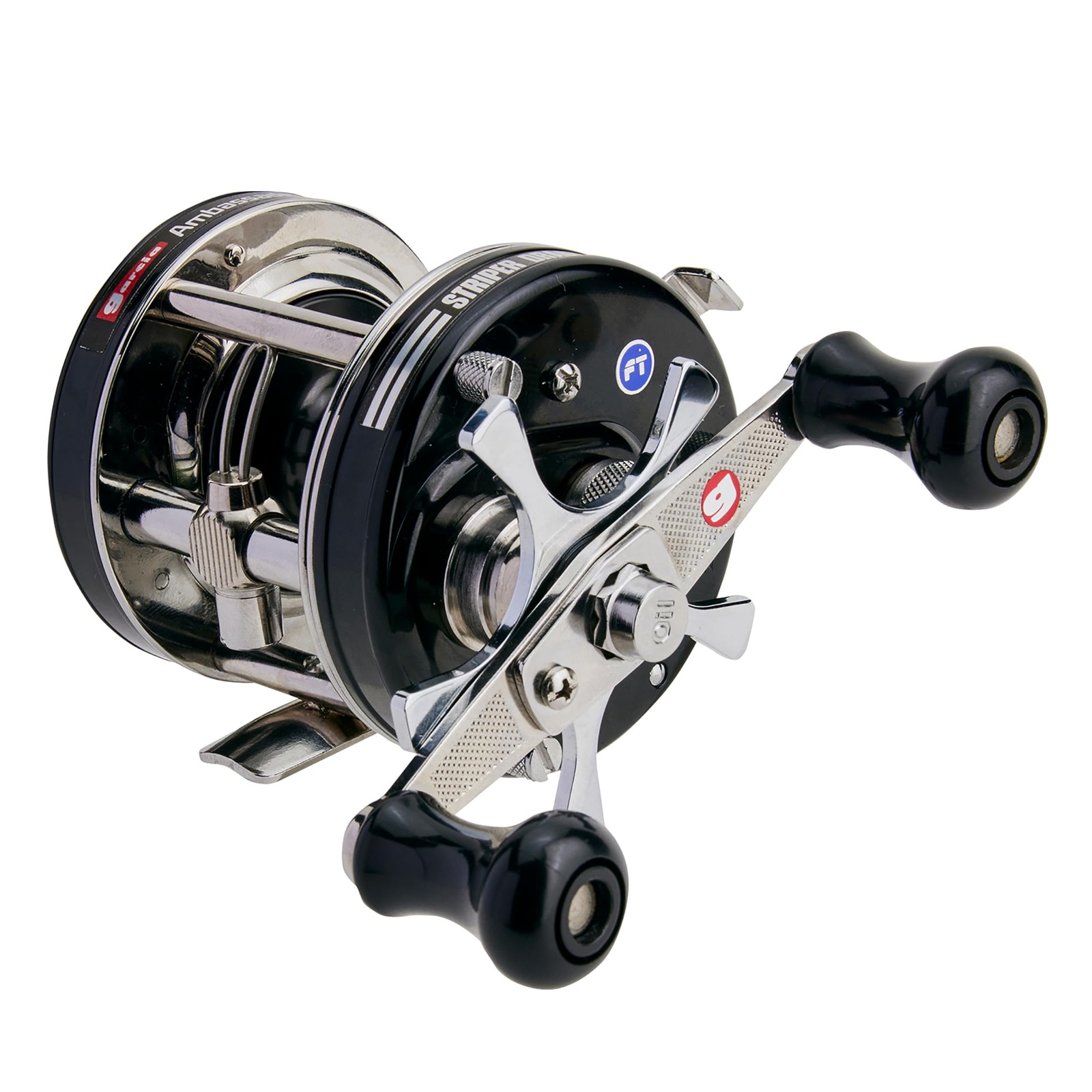 Abu Garcia Ambassadeur 5501 Striper Drag Black Left Handed Baitcasting Reel NEW