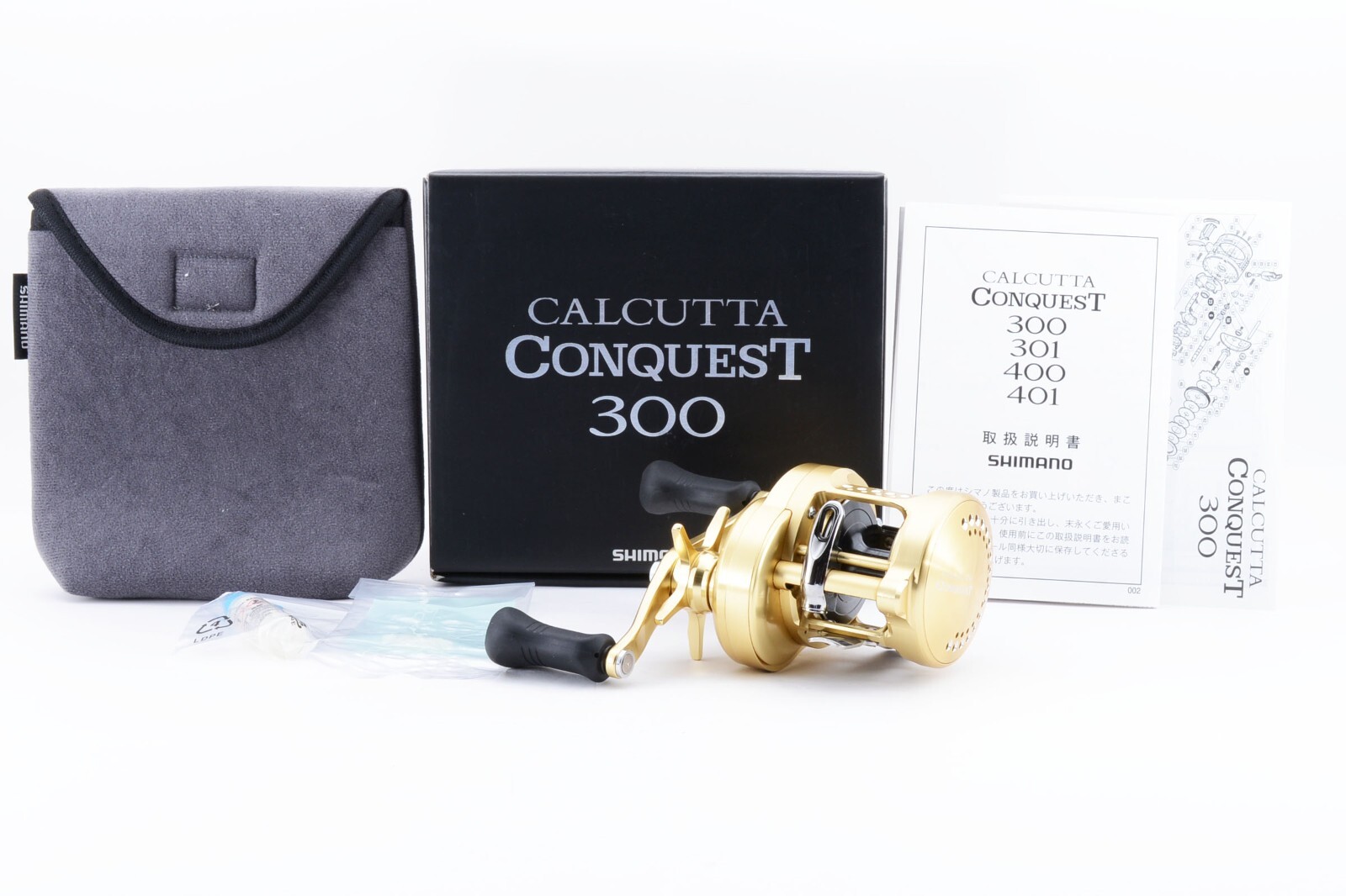 🌟EXC+5🌟 Shimano 18 Calcutta Conquest 300 Right Baitcast Reel W/BOX JAPAN #304