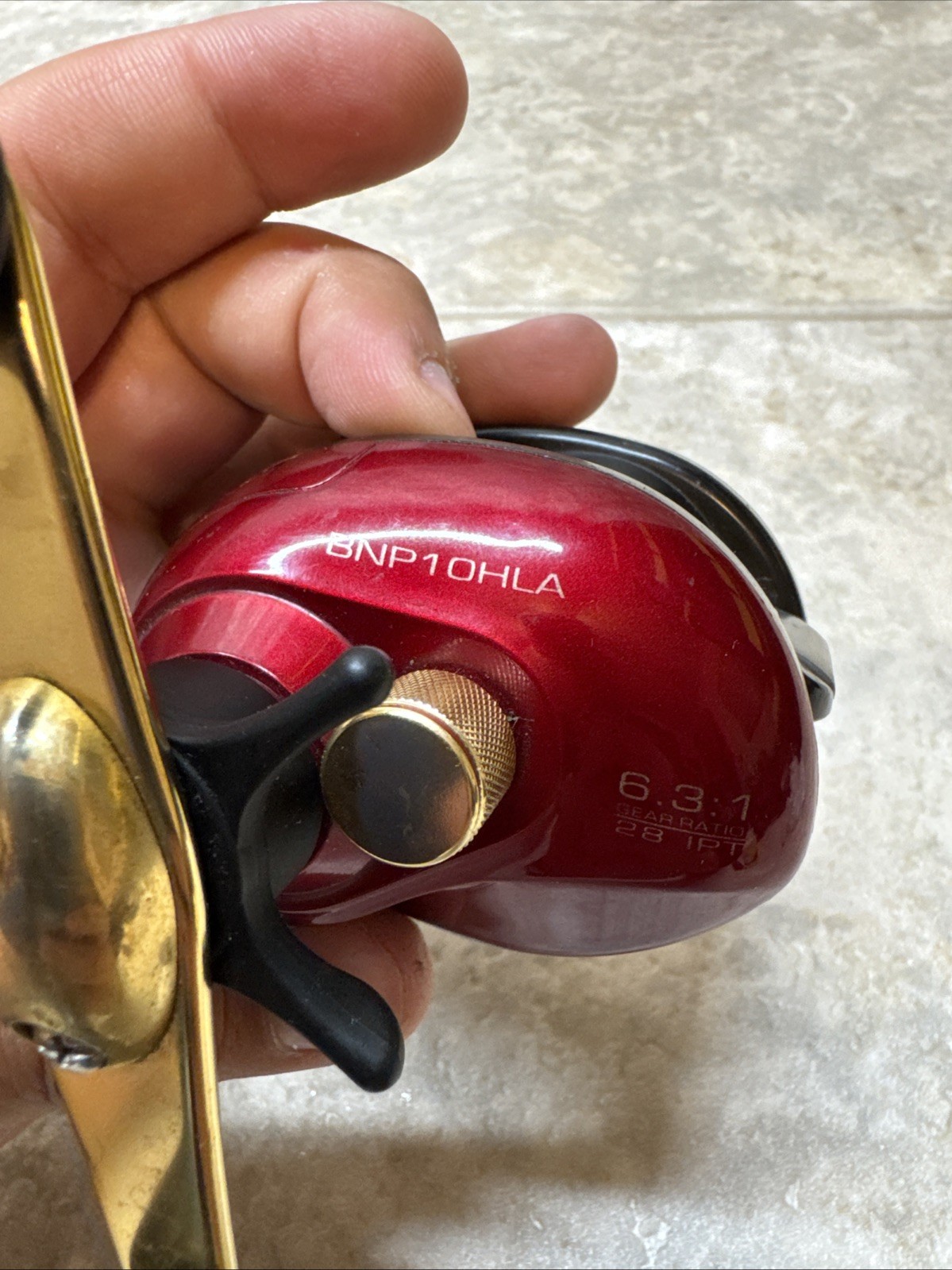 Bass Pro Shops Bionic Plus Baitcast Reel Red Fishing Reel BNP1OHLA Left Handed