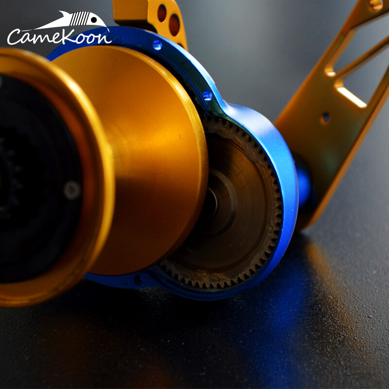 CAMEKOON Conventional Saltwater Smooth Lever Drag Reel Aluminum Trolling Fishing