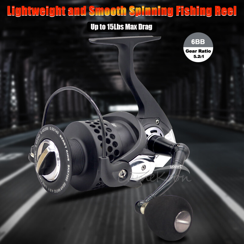 CAMEKOON Freshwater Lure Spinning Reel 5.2:1 Gear Ratio Lightweight Carp Fishing