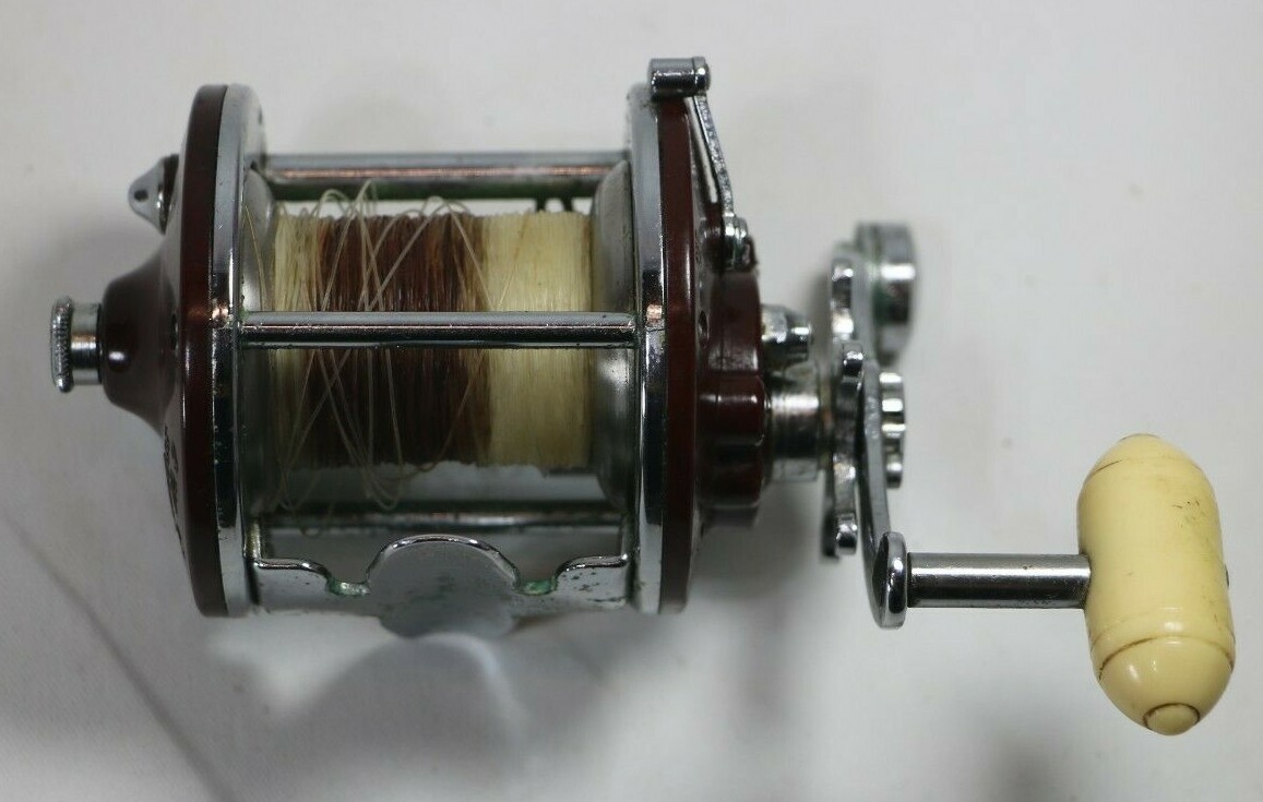 Vintage Penn Levelwind Peerless No. 9 Burgundy Fishing Reel – Made in USA