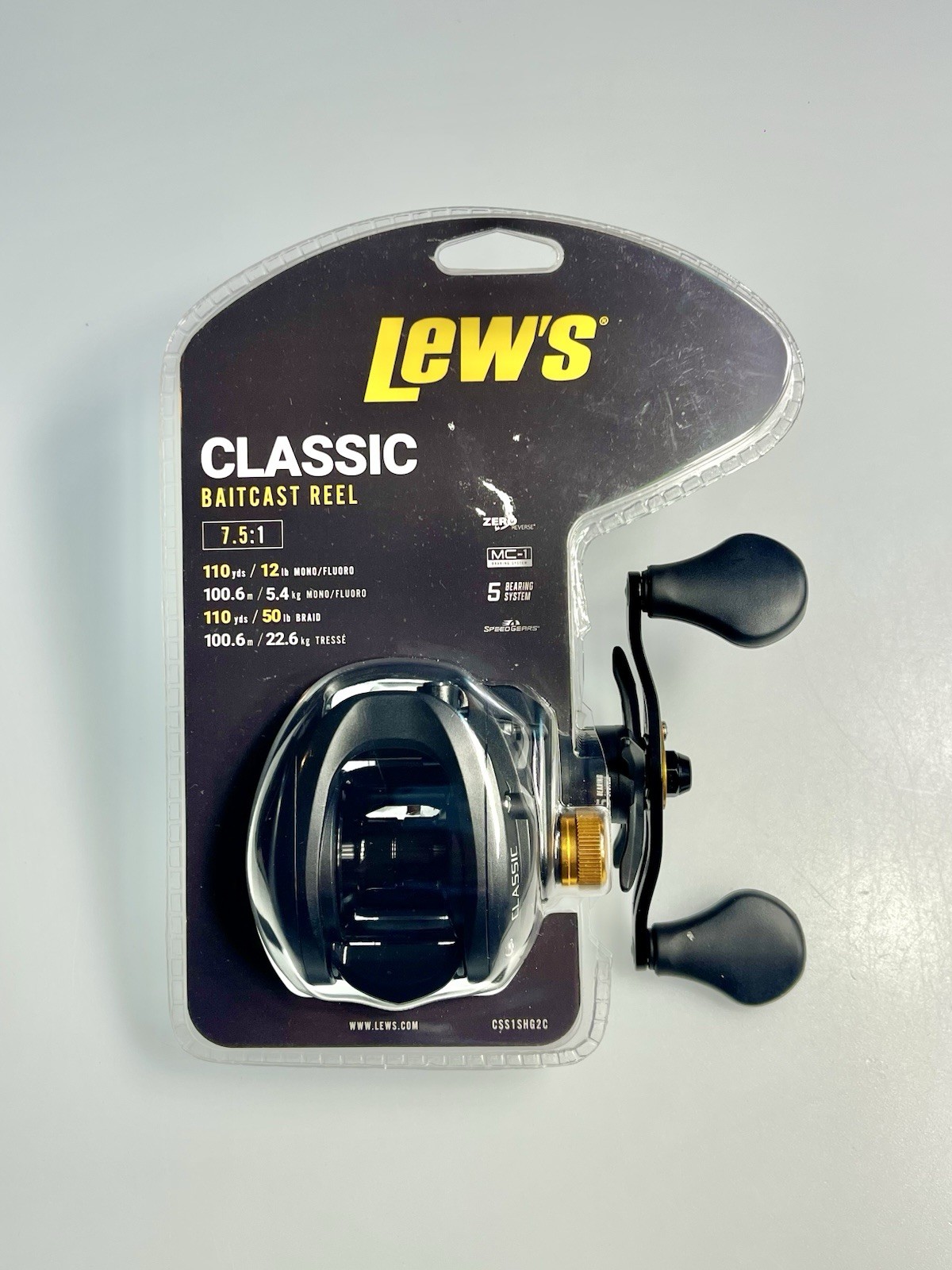 Lews Classic Baitcast Reel 7.5:1 CSS1SHG2C