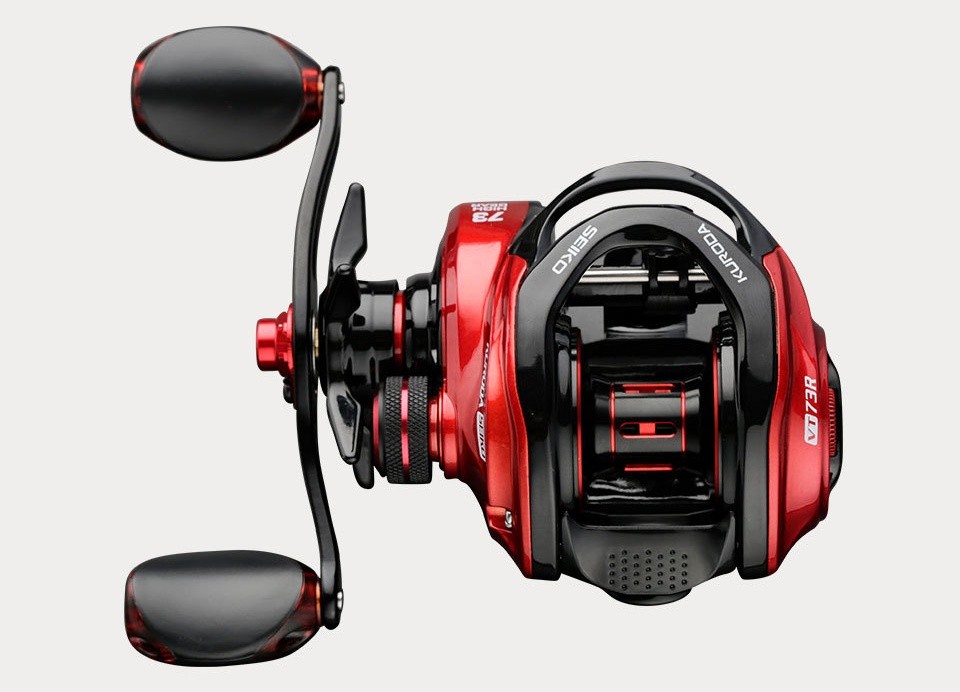 7.3:1 Gear Ratio Metal Fishing Baitcasting Reel Right Hand 8kg/17.6LB Max Drag