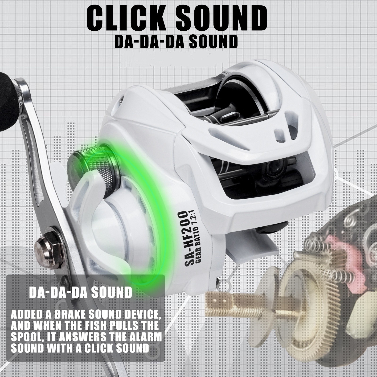 NEW Water drop wheel 7.2:1 Fishing line wheel 6+1BB Anti-explosion wire