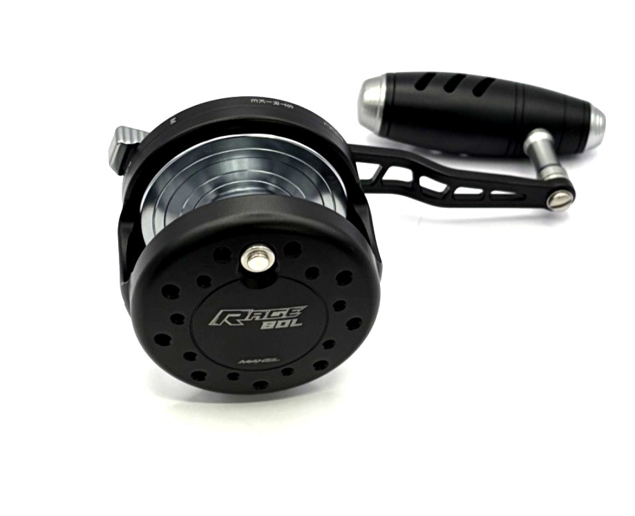 Original Maxel Rage 80L LH Lever Drag Reel Matte Black/ Light Gray Free Shipping