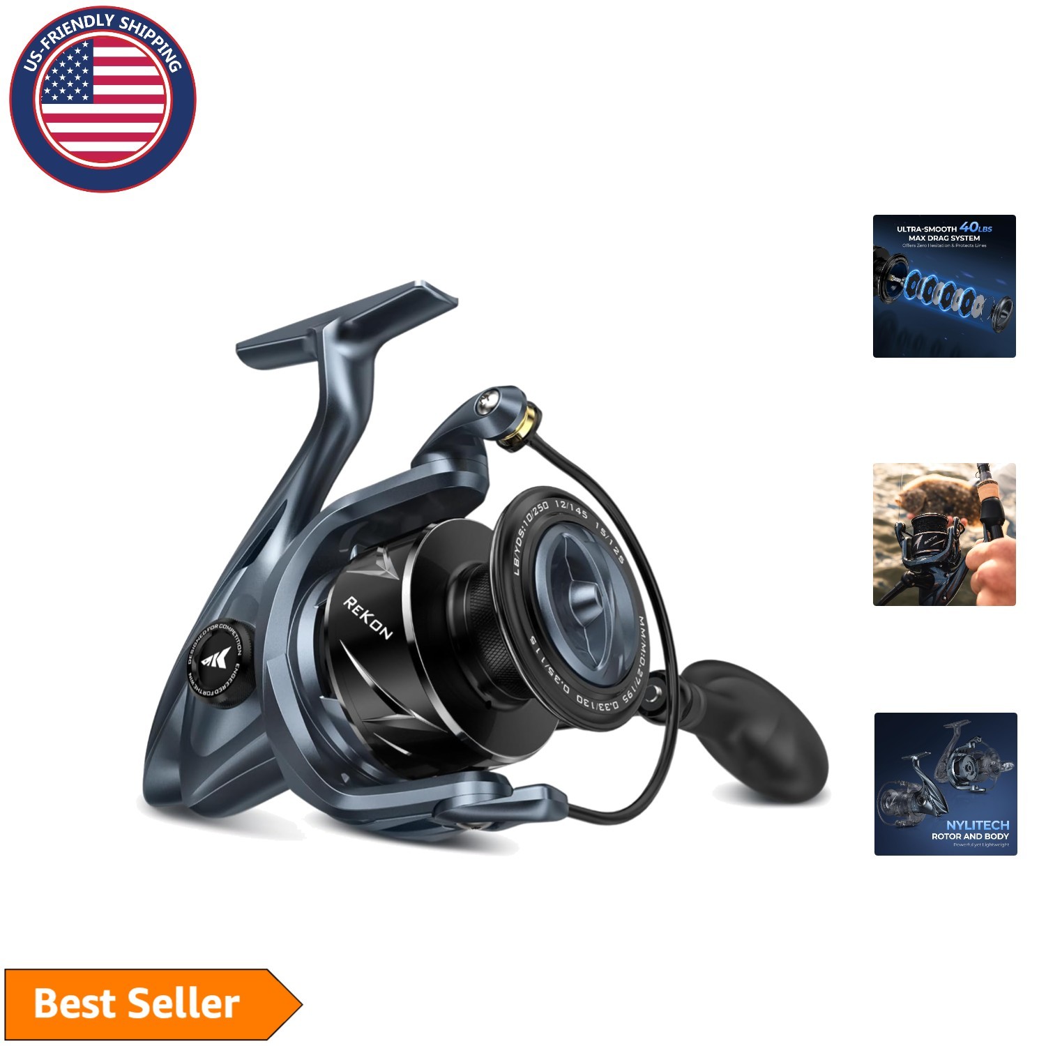 Innovative ReKon Fishing Reel – Water Resistant with 5+1 Corrosion Resistance