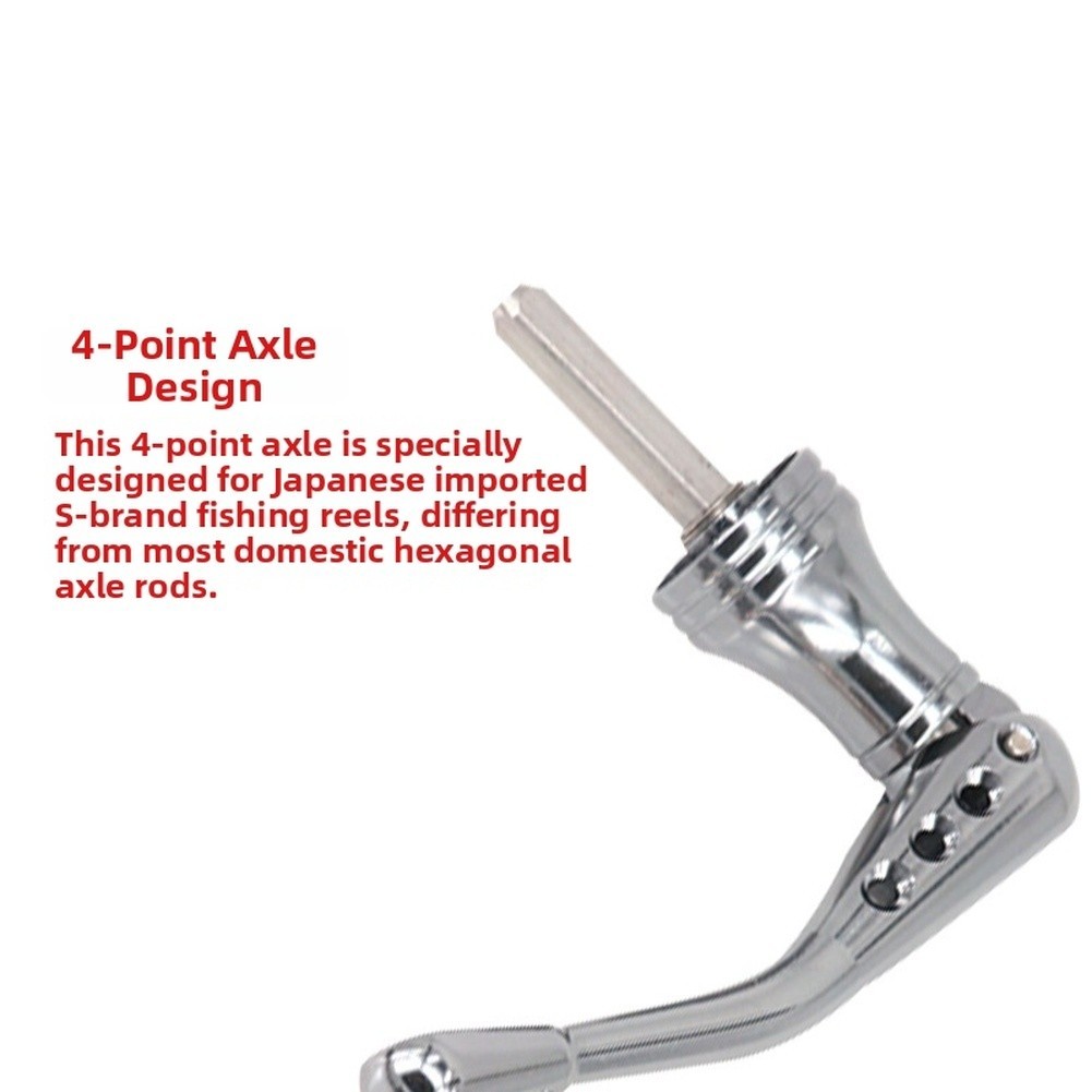 Modified CNC Metal Fishing Reel Handle Arm for S Brand 4 Angle Shaft 24.4/30mm