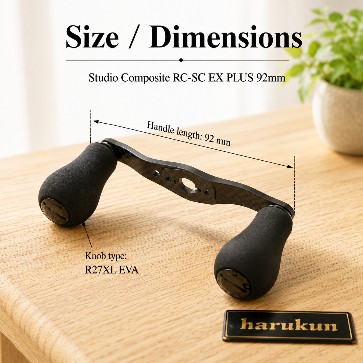 Studio Composite RC-SC EX PLUS 92mm R27XL EVA Carbon Handle Shimano Daiwa New