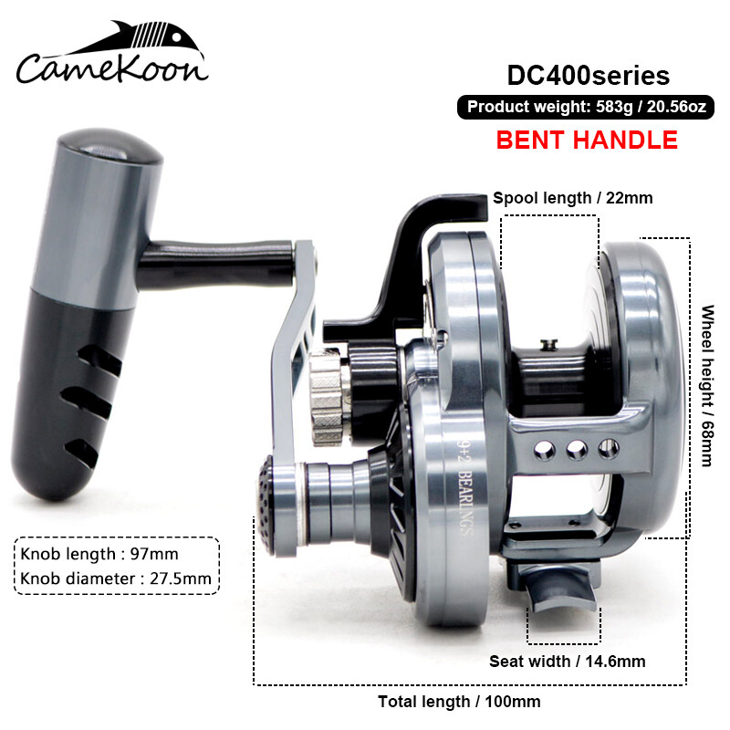 CAMEKOON Saltwater Overhead Reel w/ Lever Drag Offshore Big Game Jigging Fishing