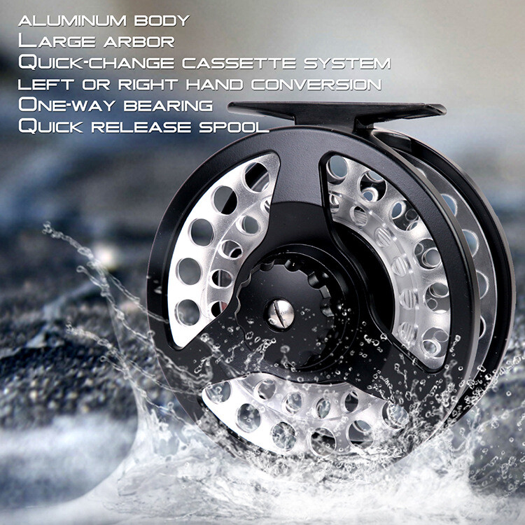 Fly Fishing Reel 5/6 7/8Metal Aluminium Alloy Lightweight Ice Fishing Reel
