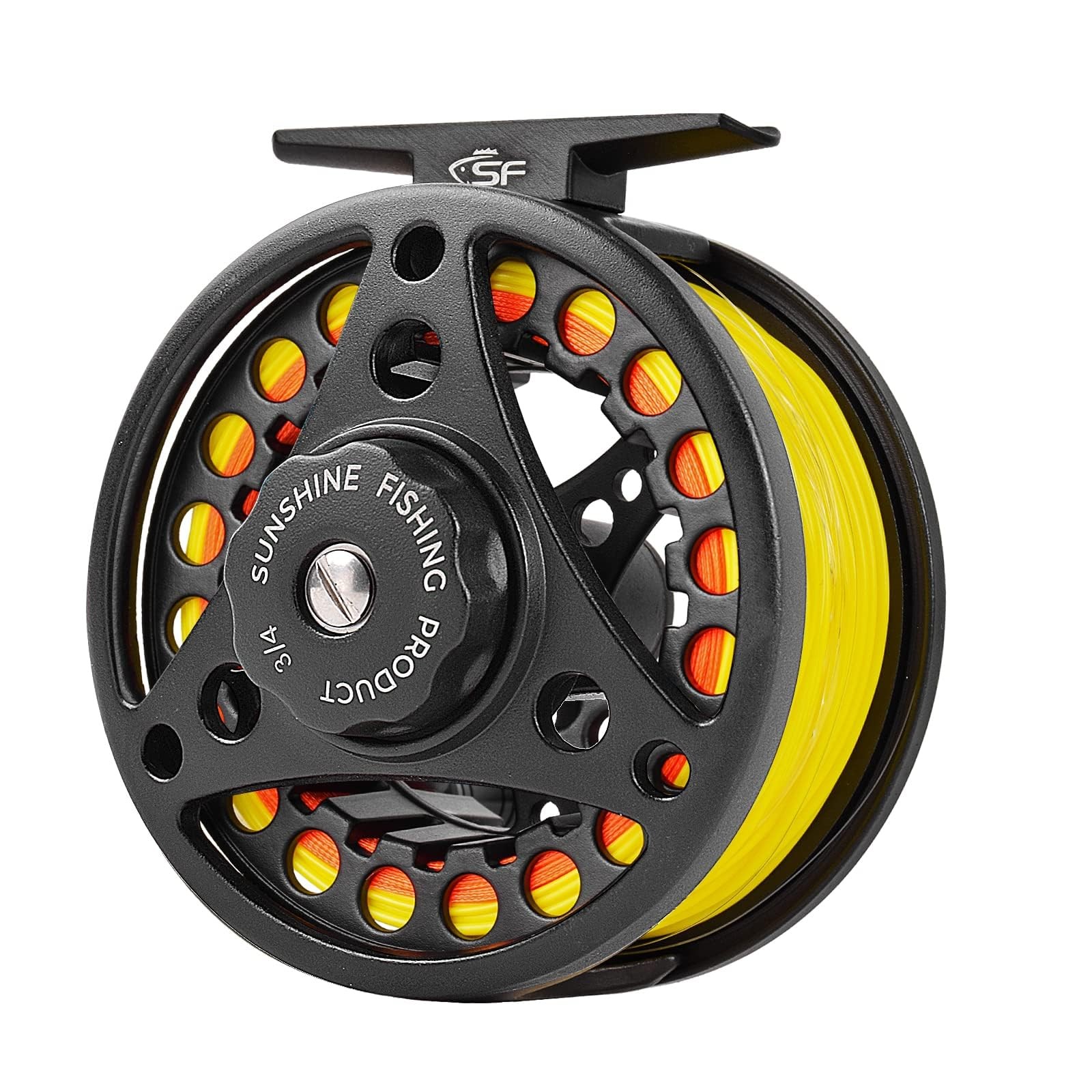 SF Large Arbor Fly Fishing Reel 3/4wt Aluminum Alloy Body DieCast Matt Black…