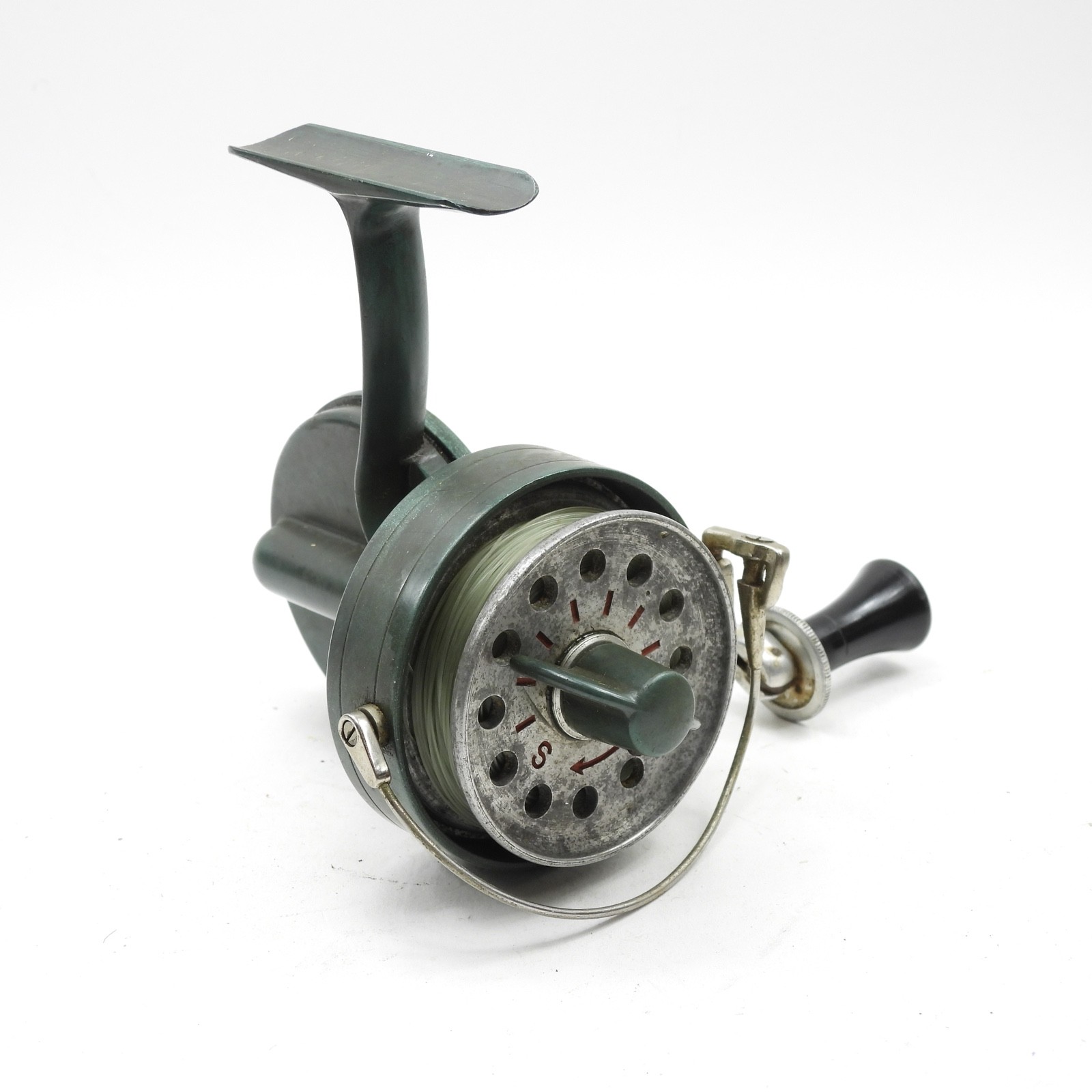 Vintage Pezon Michel Luxor Fishing Reel Green Finish Made in France G2U