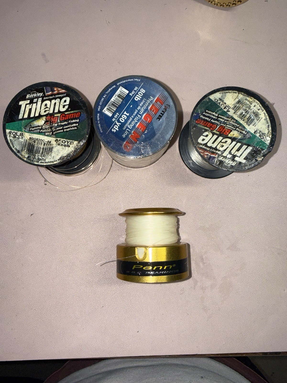 Fishing Line Lot Berkley Trilene Big Game P-Line 80lb Penn Live Liner Spool