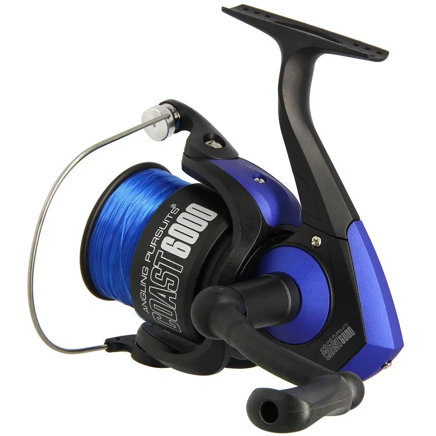 2 x Sea Fishing Reels Coast 6000 Reel Beach Shore Casting Fixed Spool 20 lb Line