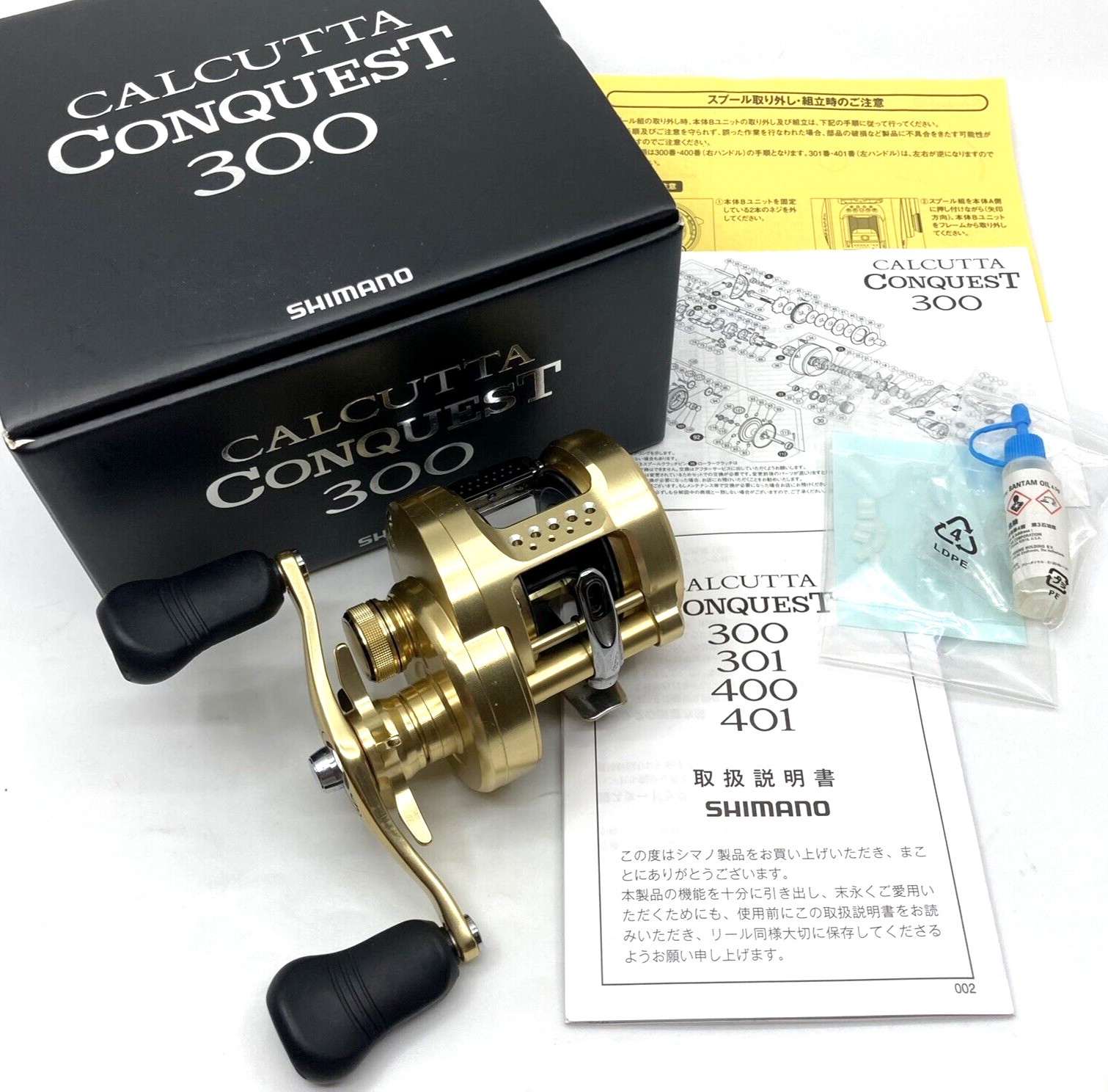 Shimano 18 CALCUTTA CONQUEST 300 Right Baitcasting Reel w/Box JPN „Excellent+++“
