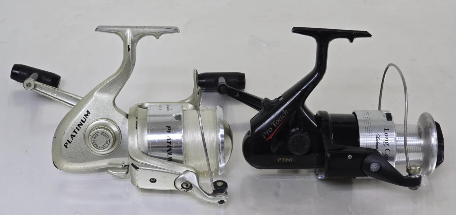 Lot of 2 Shakespeare Pro Touch PT60/Platinum P7000S Fishing Reel(Tested/Working)