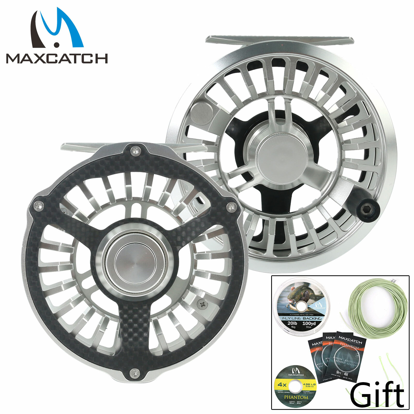 Maxcatch Waterproof Fly Fishing Reel 3/4/5/6/7/8wt Carbon Fiber +Aluminum Hybrid