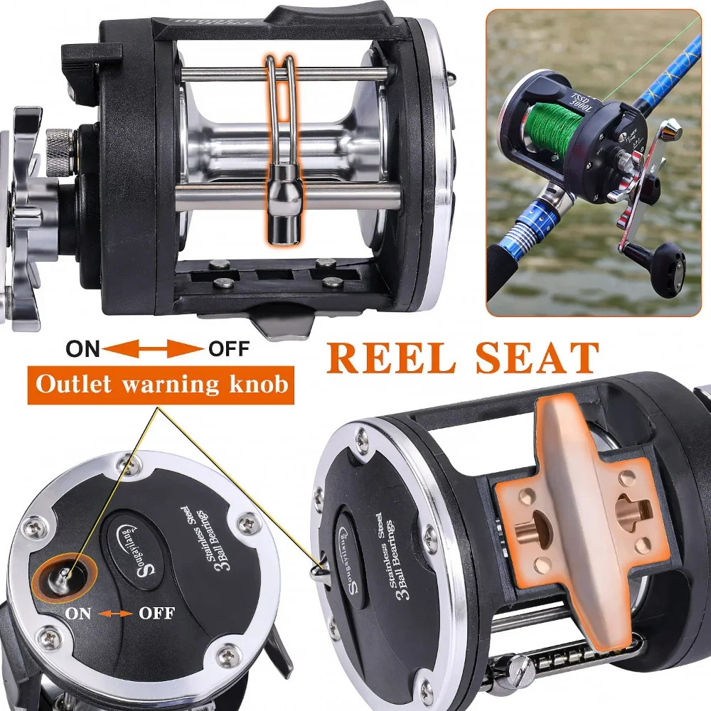 NEW Trolling Fishing Reel Saltwater Right Hand Sea Bait Casting Fishing Reels