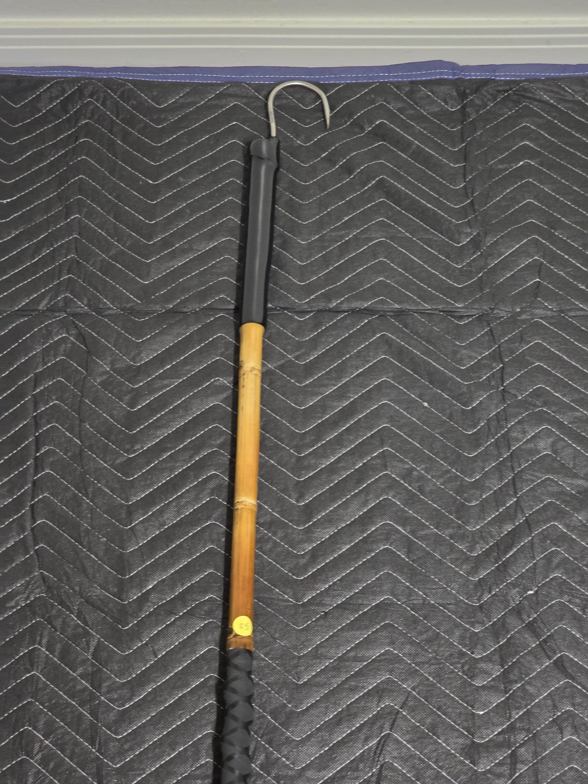 7′ CUSTOM FISHING GAFF, 3″ TITANIUM(Gr5) HOOK, X-WRAPPED GRIPS