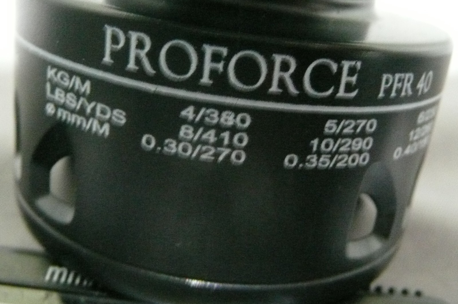 OKUMA? PROFORCE REEL PFR40 BLACK COMPOSITE SPOOL -USED FISHING SPARES- PRO FORCE