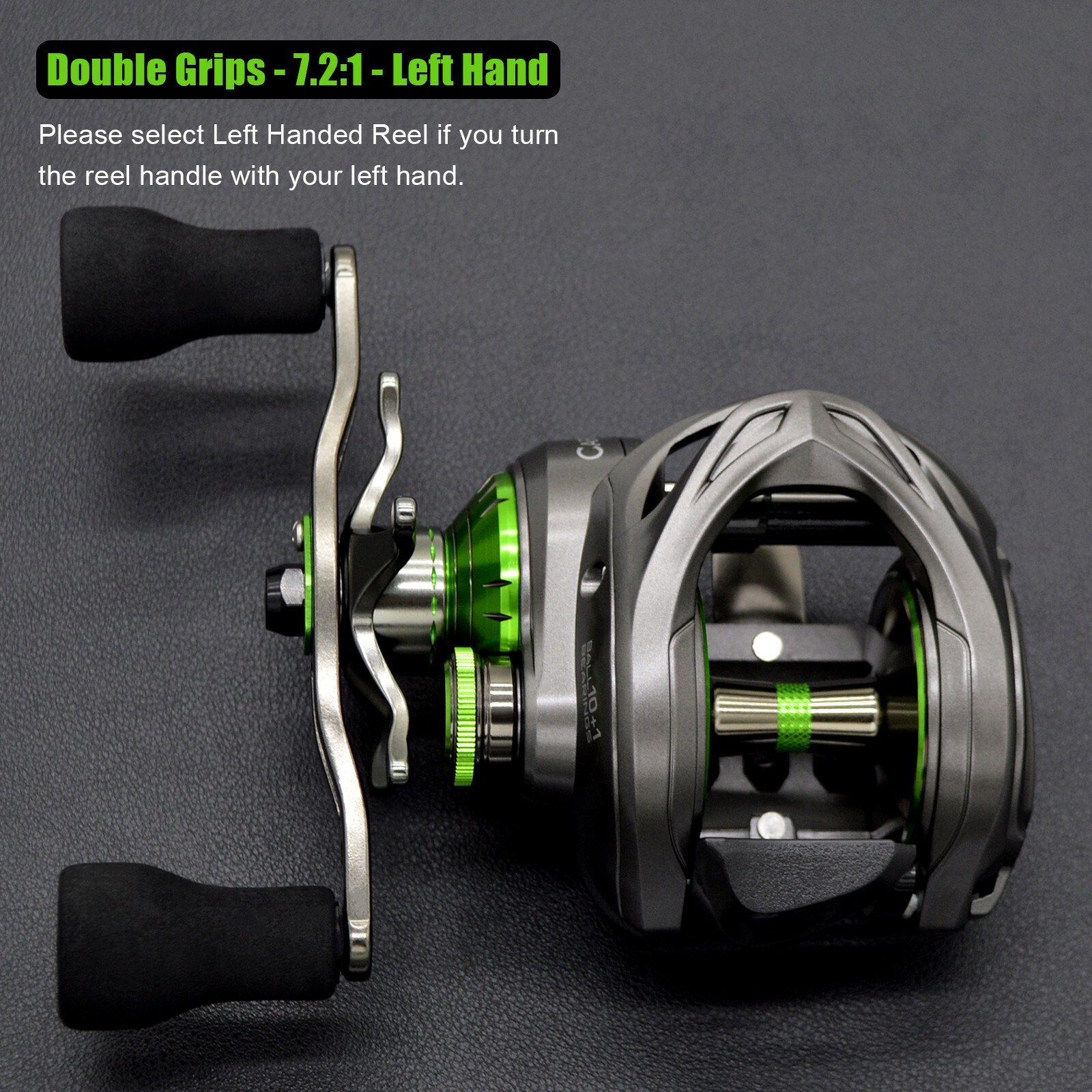 CAMEKOON Carbon 380 Baitcasting Fishing Reel 7.2:1 Carbon Frame and Side Covers