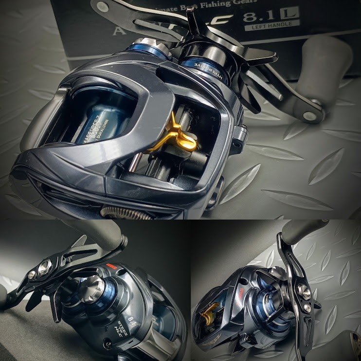 DAIWA【21 STEEZ A TW HLC 8.1L】L-H 8.1:1 Gear Ratio Used Bait Reel „Ex++“ W/Box