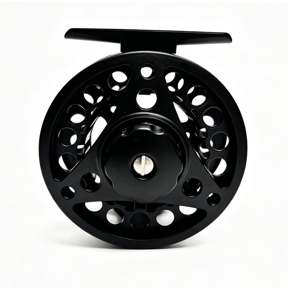 2+1BB Black Fly Fishing Reel Left Right Interchangeable Aluminum 3/4 WT