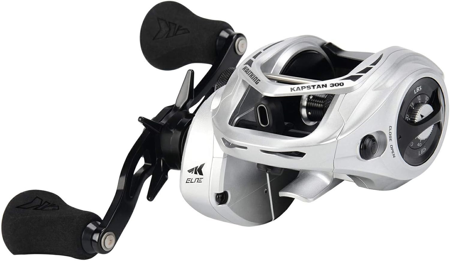 High-Performance Kapstan Elite 300 Fishing Reel, 5.4:1 Ratio, Low Profile Design