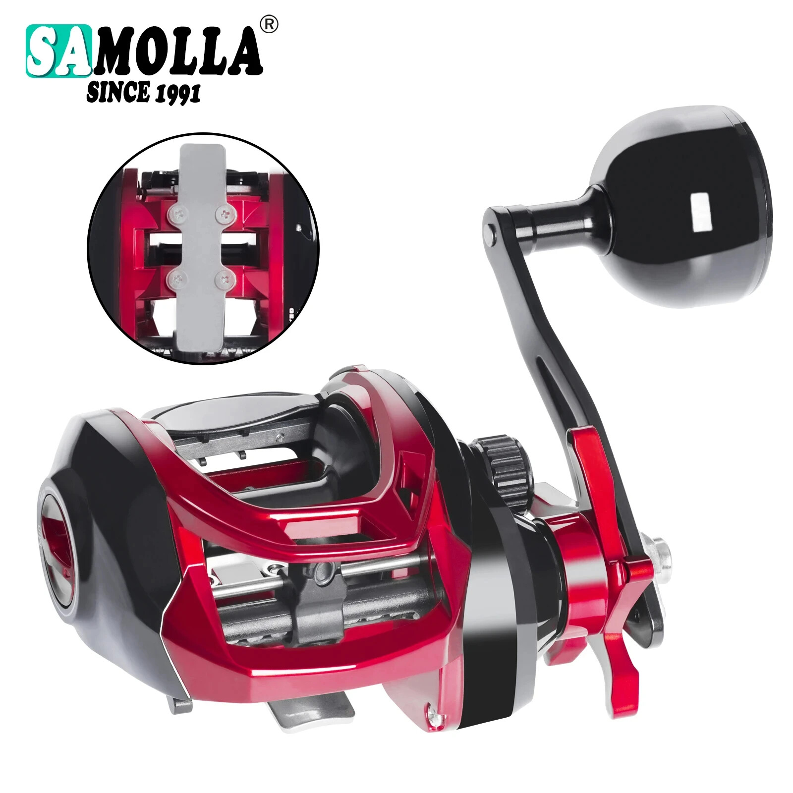 New Large Sea Fishing Reel Baitcasting Saltwater Waterproof 6.3:1 15KG Drag