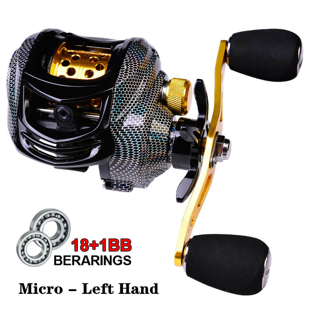 18+1BB Baitcasting Reel Fishing Baitcaster Reels 7.2:1 High Speed Double Brake