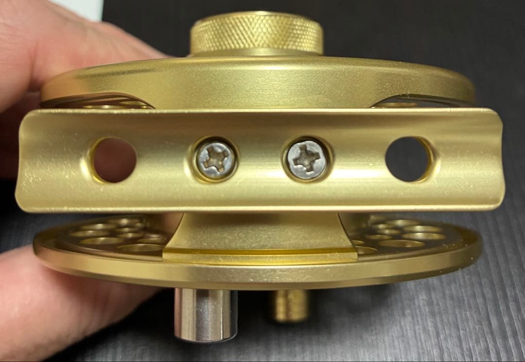 AIRRITE ASIS ARA-3D Fly Fishing Reel Gold #5/6 with Original Box Pouch Manual