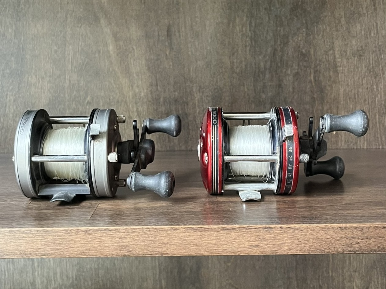 Abu Garcia amassadeur fishing reels (5000 & USA 500) made in Sweden