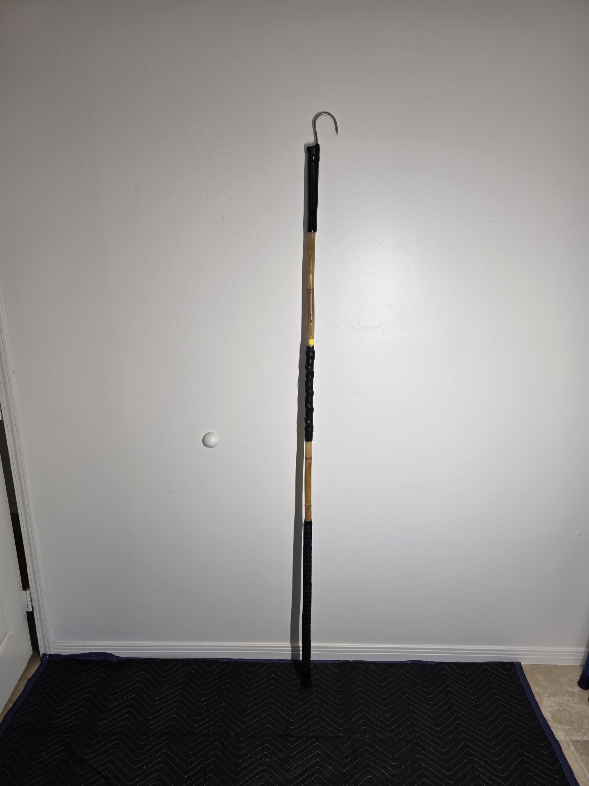 6′ CUSTOM FISHING GAFF, 2.5″ TITANIUM(Gr5) HOOK, CUSTOM WRAPPED GRIP