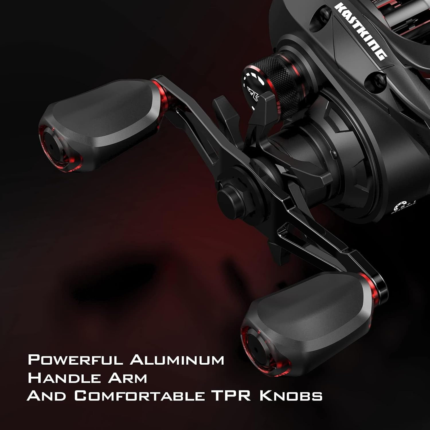 Brutus Baitcasting Fishing Reels, 7.2:1 Gear Ratio | Max Drag: 17.6 Lb, 5+1 BB,