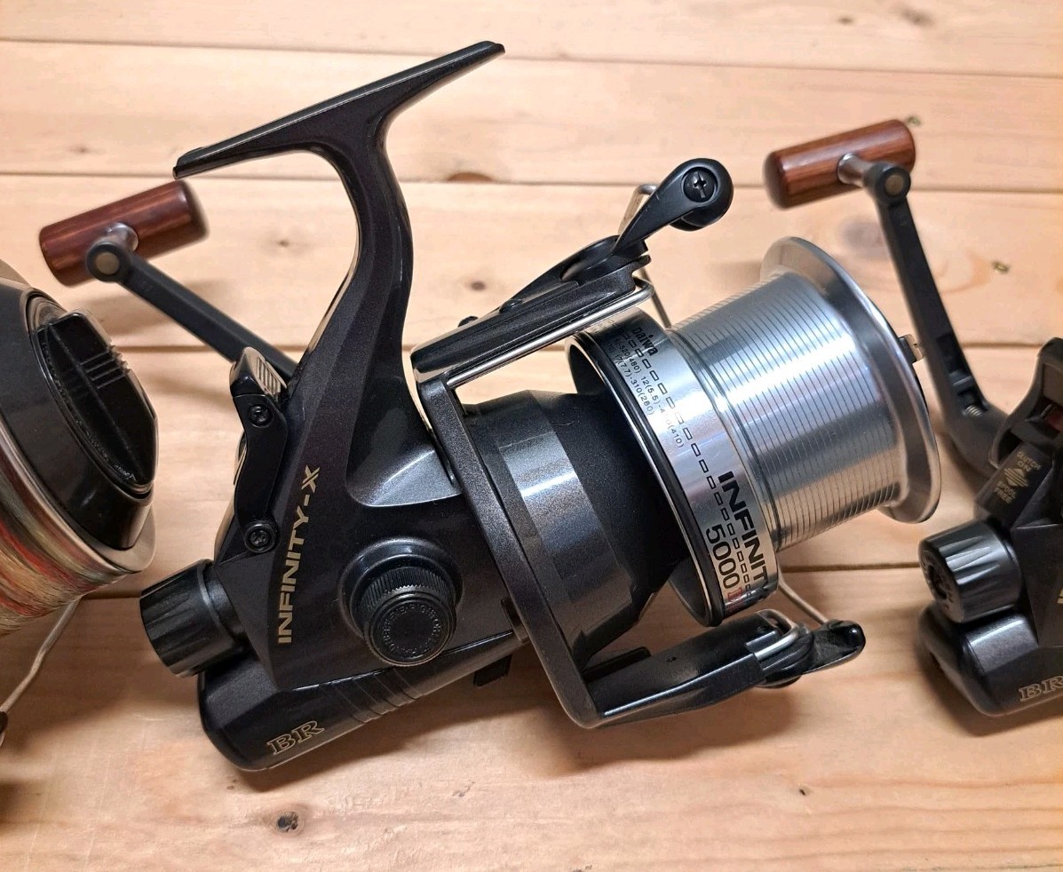 3 × Daiwa Infinity-X 5000 BR Freewheel Fishing Reels Carp Baitrunner Carp