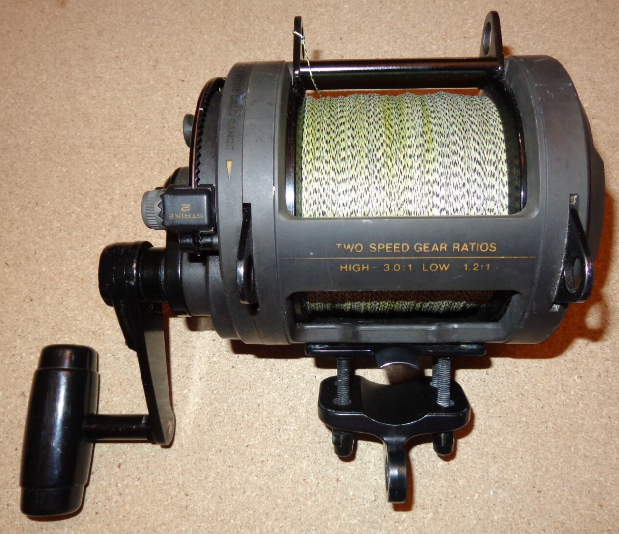 Vintage Shimano Triton BeastMaster 50/80 Two-Speed Lever-Drag Fishing Reel
