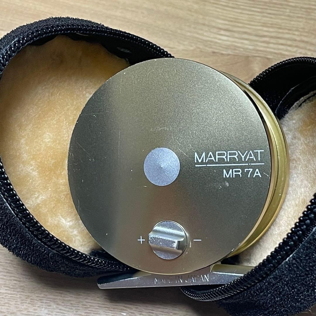 MARRYAT MR 7A Fly Reel Made in Japan w/ Case Convertible Retrieve Gold F/S