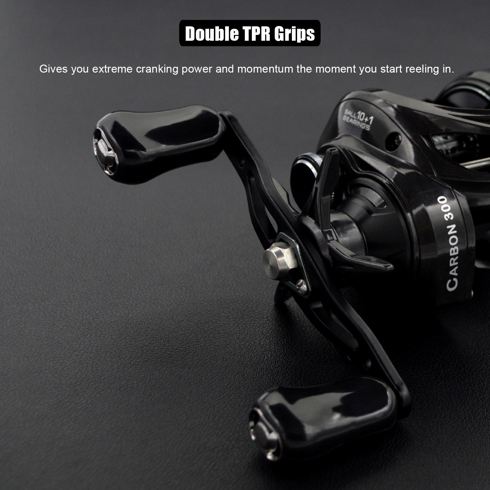 CAMEKOON Size 300 Baitcaster Fishing Reels Carbon Frame 8 Button Magnetic Brakes