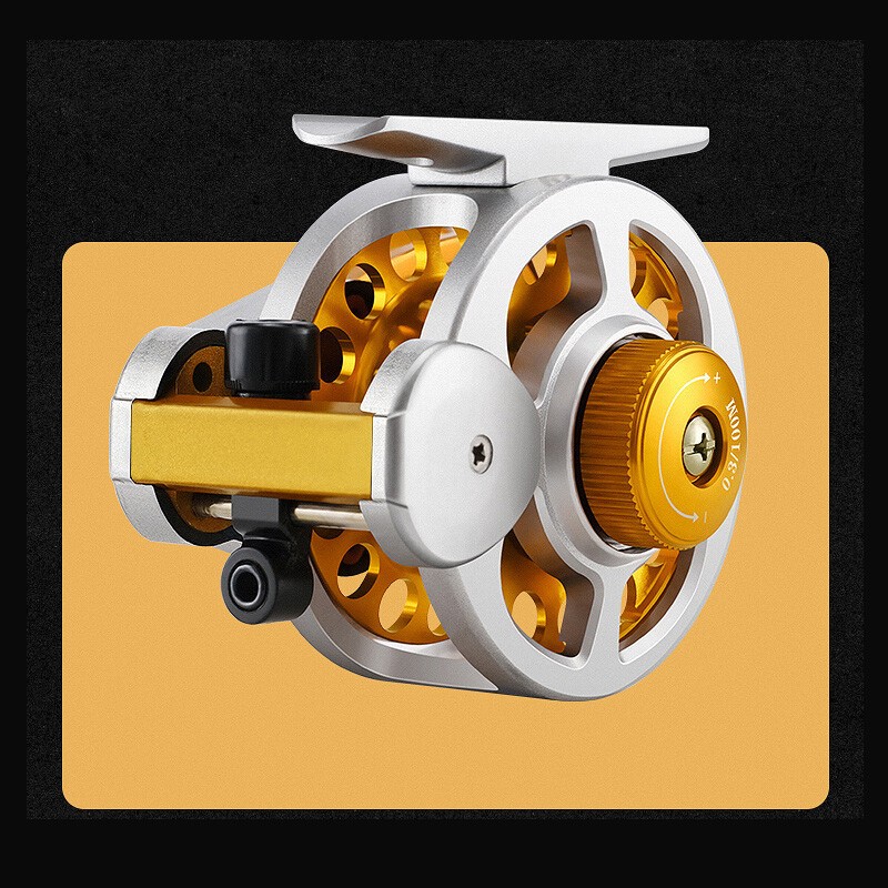 Front Reel 4:1 Gear Ratio Auto Flat Cable 4 Ball Bearings Lure Fishing Fly Reel