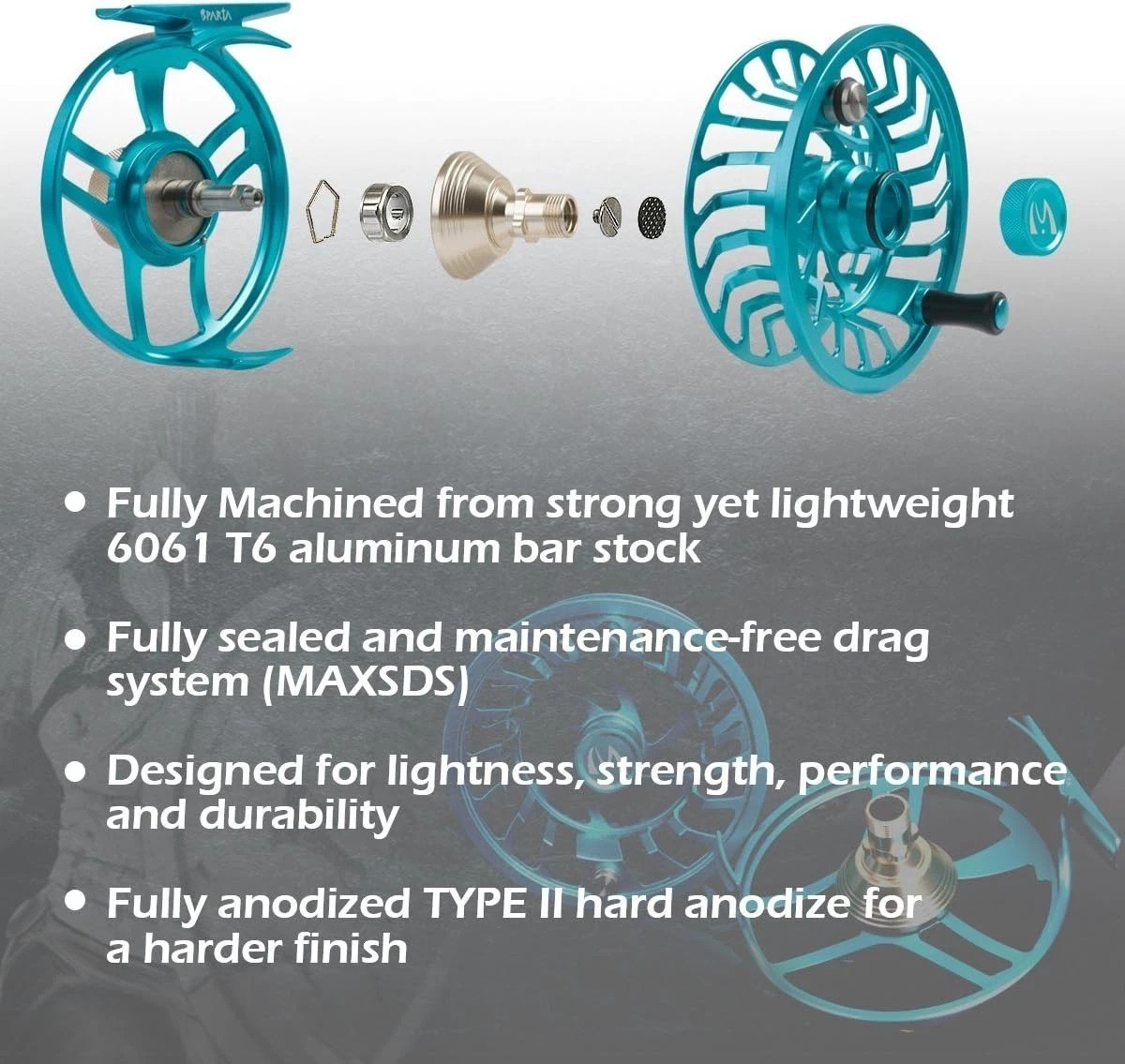 Expert Fly Reel in Ice Blue – Durable, Lightweight, Fully Sealed Design 7/9wt