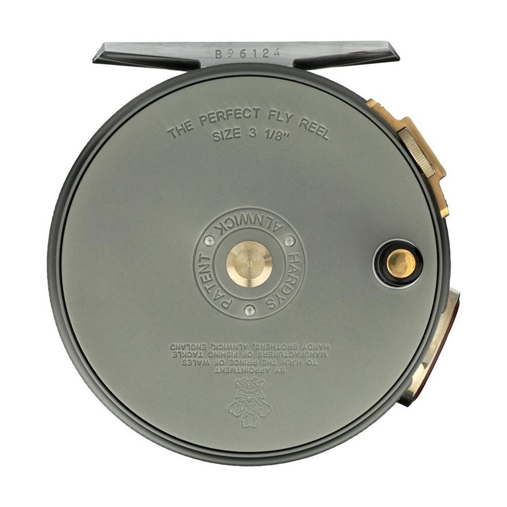 NEW HARDY 1912 PERFECT 3 1/8″ FLY REEL RHW – 4/5 WEIGHT – RED AGATE LINE GUARD