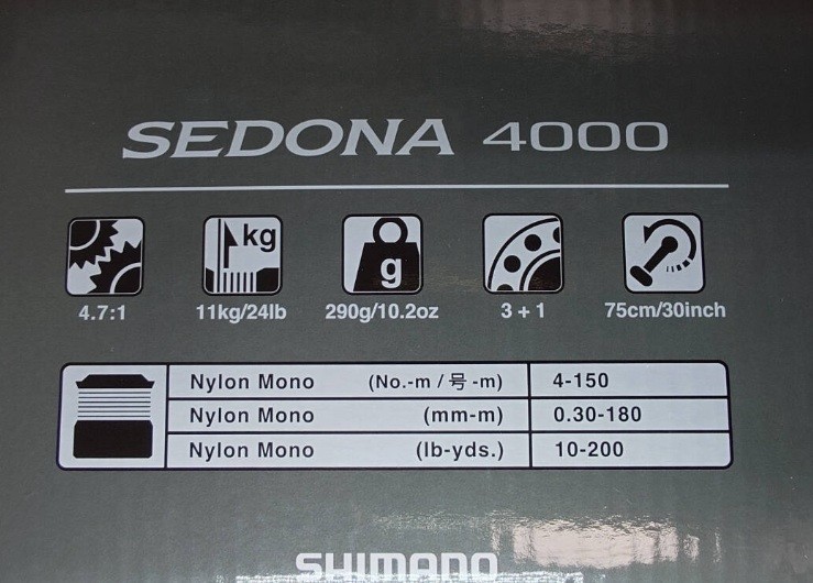 Spinning Reel 23 SEDONA 4000 4.7:1 Fishing Reel IN BOX
