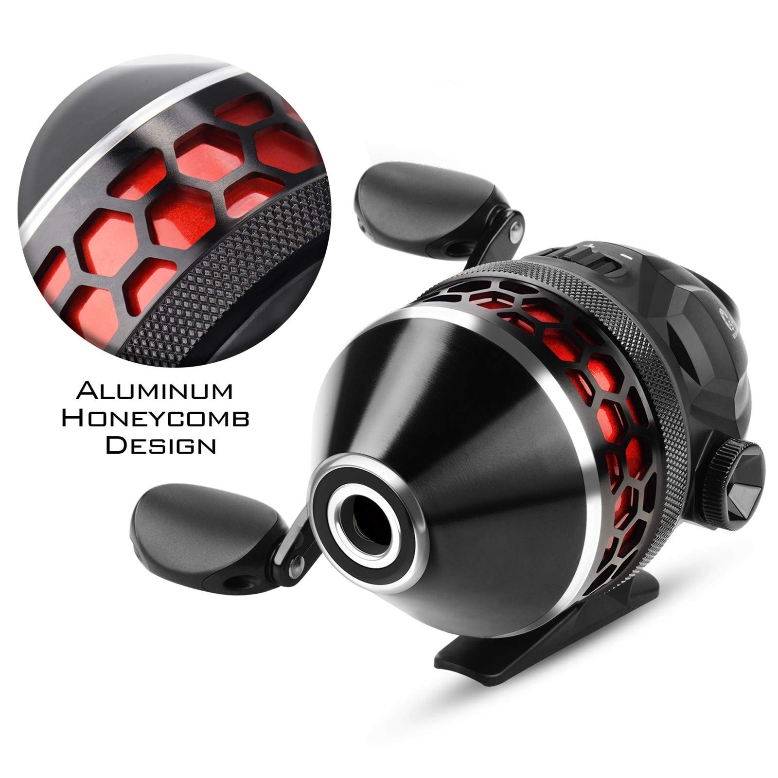Spincast Fishing Reel, Easy Push Button Casting, High Speed 4.0:1 Gear Ratio, 5