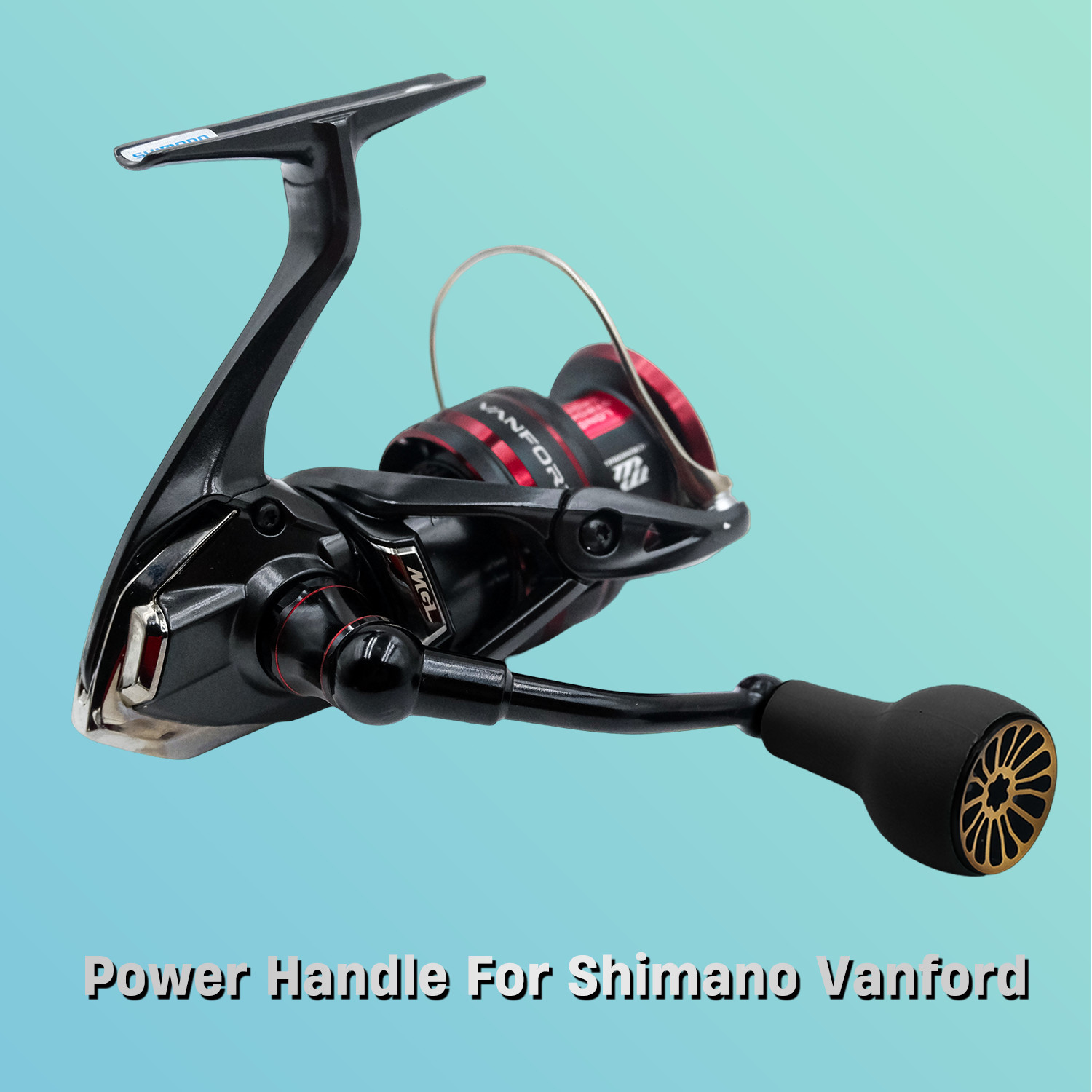 RYABT TPE Spinning Handle W/TPE Black Knob 27mm for Shimano Stradic FL FM Stella