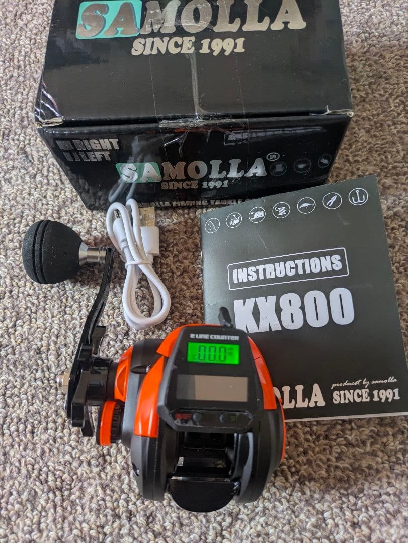 KX800 Bait Reel Digital Counter Left-handed 7.2:1 Used