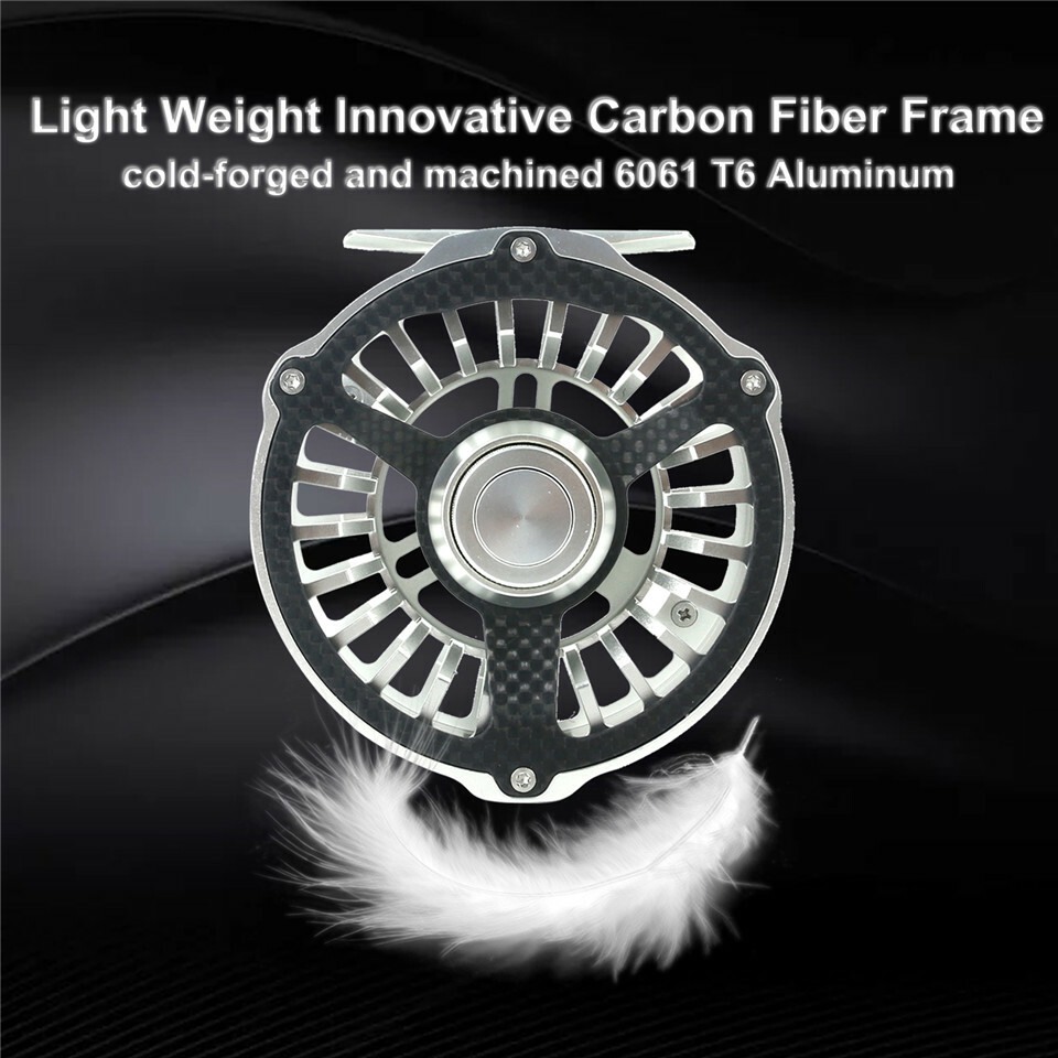 CM 3/4/5/6/7/8wt Waterproof Light Fly Fishing Reel Carbon Fiber Aluminum Hybrid