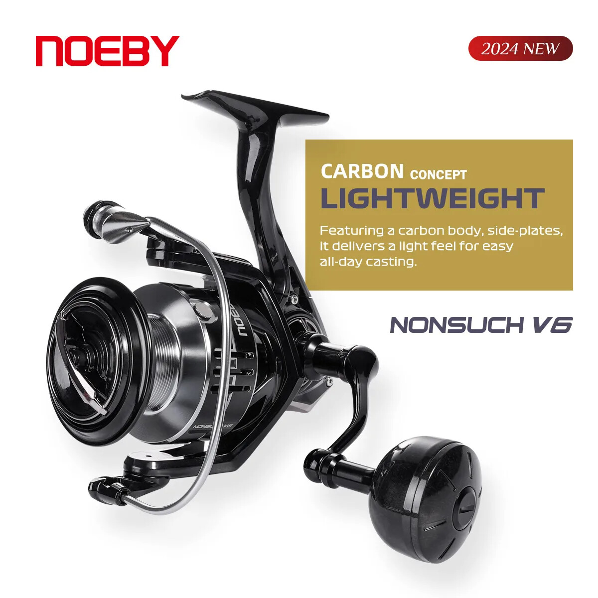 Noeby Carbon Spinning Fishing Reel 2500 3000 4000 Lightweight Max Drag 7kg