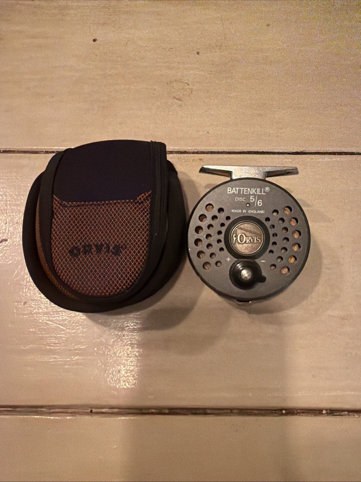 Orvis Battenkill Disc 5/6 Fly Fishing Reel with Soft Case and Line Installed